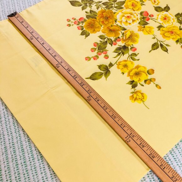 Vintage Dan River Tranquale NOSTALGIA Yellow Floral SINGLE Pillowcase - Percale - Picture 10 of 10